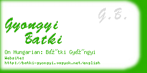 gyongyi batki business card